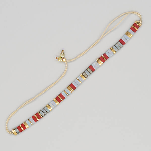 Vintage Ethnic Style Glass Tila Beaded Handmade Slider Bracelets for Women