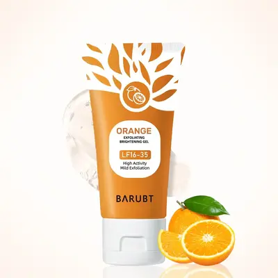 Orange Scented Exfoliator Clear Gel Gentle Exfoliation Exfoliating Gel Nourishing Moisturizing Deep Cleansing Face Body Suita...