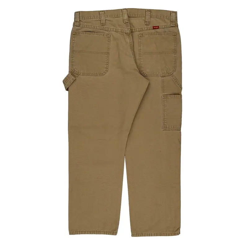 Wrangler Carpenter Trousers - 36? Waist Beige Cotton