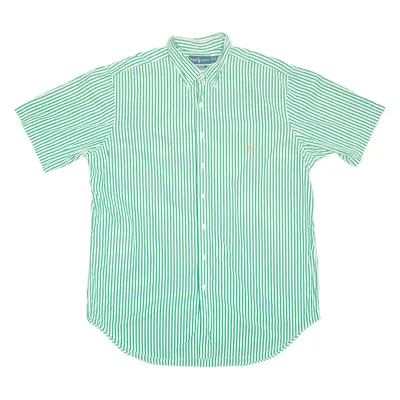 RALPH LAUREN Classic Fit Mens Shirt Green Striped XL