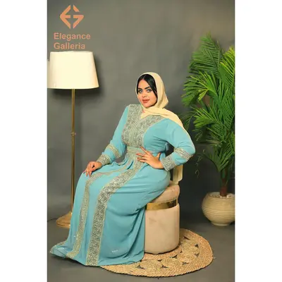 Elegant  Embroidered Kaftan