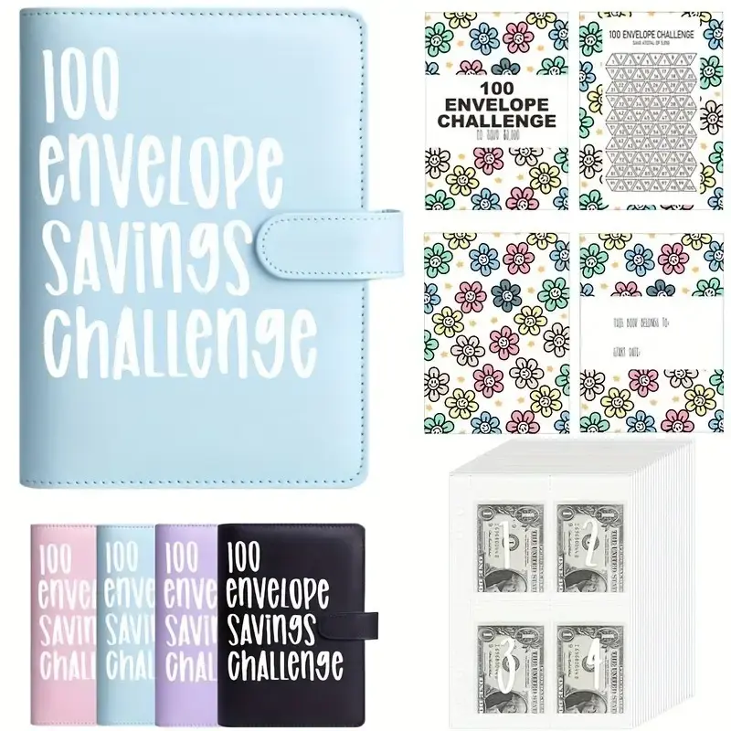 [Upgraded version] 100 Envelope Saving Challenge Binder, Budget Binder, Money Saving Challenge Book, Saving Challenge Noteboo...