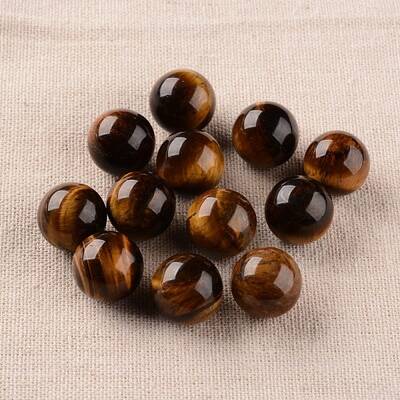 Natural Tiger Eye Round Ball Beads