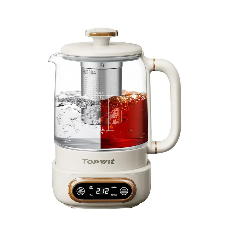 Topwit Electric Tea Kettle, 11 Temperature Control & 4 Presets Glass Kettle with Removable Infuser, 0.8L Fruit tea Kettle for...