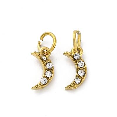 304 Stainless Steel Rhinestone Pendants
