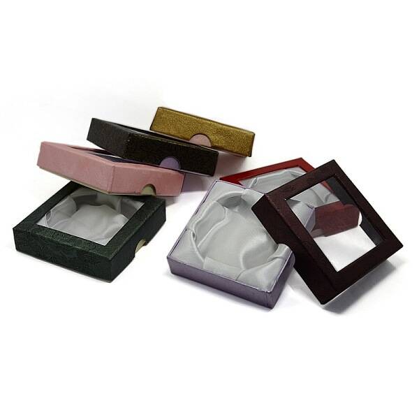 Square Shaped PVC Cardboard Satin Bracelet Bangle Boxes for Gift Packaging