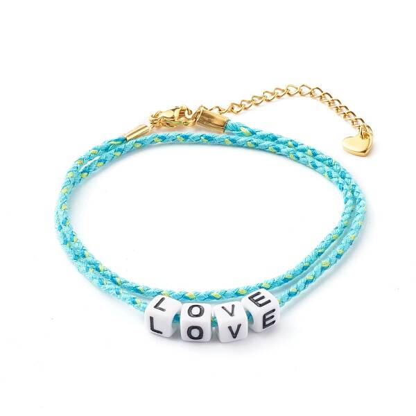 Two Loops Cotton Cord Warp Bracelets