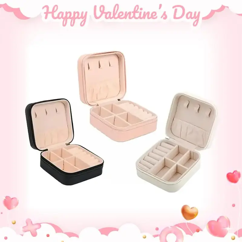 Travel Jewelry Organizer, 1/3 Counts Portable Small Jewelry Storage Case, Portable Jewelry Box For Earrings Necklace Rings St...