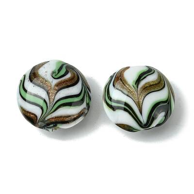 Handmade Gold Sand Lampwork Beads