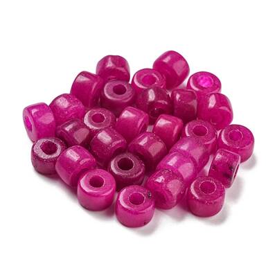 Natural White Jade Dyed Beads
