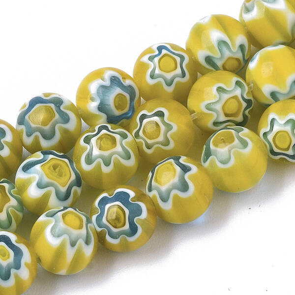 Handmade Millefiori Lampwork Beads Strands