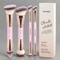 Double-ended Makeup Brushes Set, 4 Counts/set Soft Bristles Makeup Brush with Comfortable Handle, Blending Brush, Professiona...
