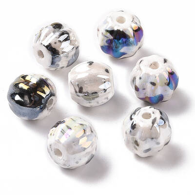 Handmade Pearlized Porcelain Beads