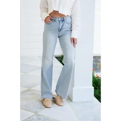 Judy Blue Secret Sauce High Rise Vintage Wash Tummy Control Top Straight Leg Jeans