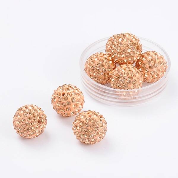 Polymer Clay Rhinestone Beads