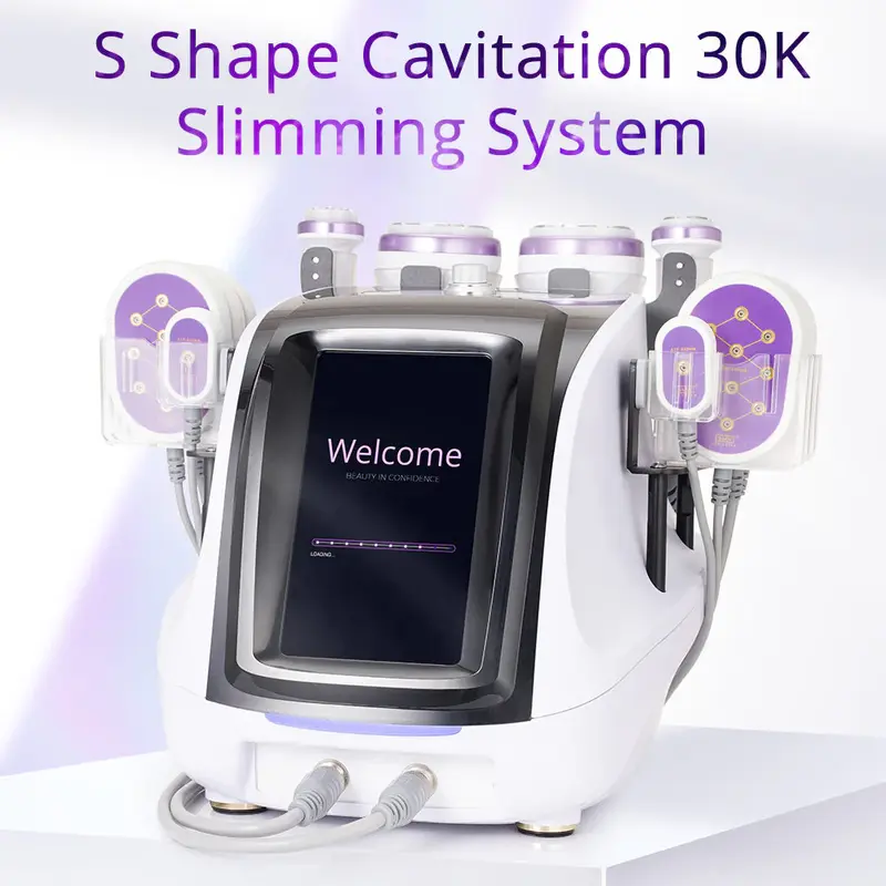 Refurbished - S SHAPE Ultrasound 30K Cavitation Vacuum RF Lipo Laser Body Sculpting Skin Care Beauty Machine for Spa Salon St...