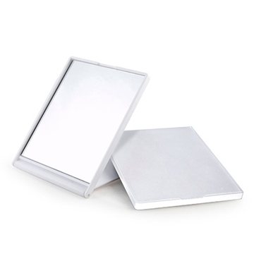 50 Customized Self-Standing White Travel Mirror - Compact
