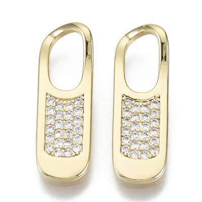 Brass Micro Pave Cubic Zirconia Pendants