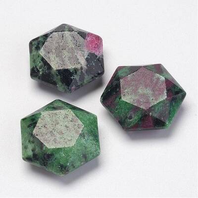 Natural Ruby in Zoisite Pendants