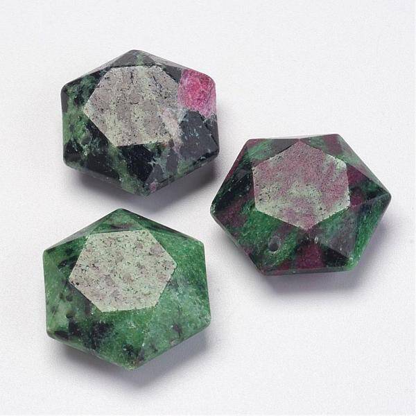 Natural Ruby in Zoisite Pendants
