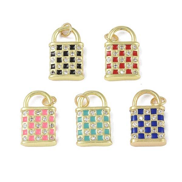 Brass Micro Pave Cubic Zirconia Pendants