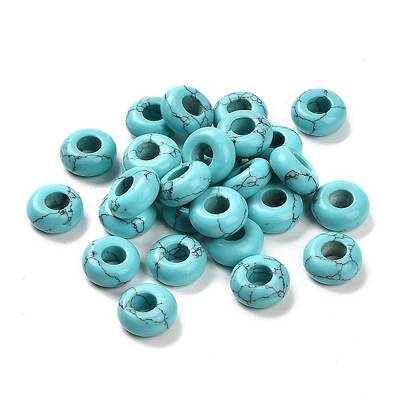 Synthetic Turquoise European Beads