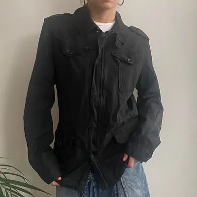 Diesel Jacket - Large Black Cotton Blend
