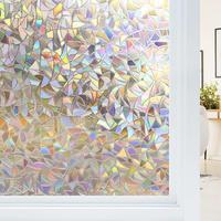 Pride 3D Colorful Window Privacy Film, 1 Count 2024 Fall Window Cling Film, Glass Window Film Decals, Home Decor, Sun Protect...
