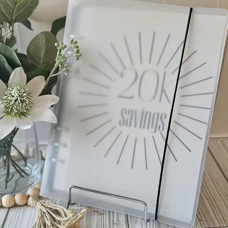 20K Savings Challenge Binder with Zipless Cash Envelopes