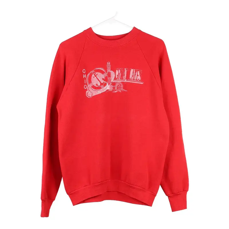 Ohio Great Lakes Fruit Of The Loom Sweatshirt - Large Red Cotton Blend