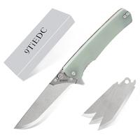 9TiEDC Replaceable-Blade EDC Pocket Knife, Ergonomic G10 Handle Flipper Box Cutter, For Men Women Outdoor Camping Survival Hi...