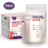 BPA-Free Breastmilk Storage Bags - 60 Pcs, 8 Ounce, Self-Standing with Pour Spout, Space-Saving Flat Profile, Ideal for Conve...
