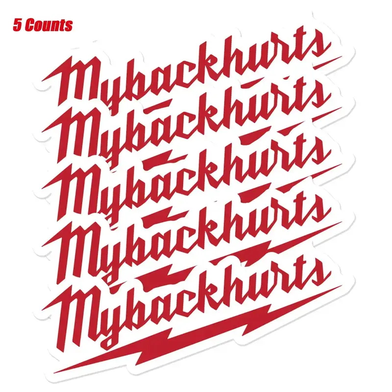 My Back Hurts Letter Design Car Stickers, Car Decals for Car Body Bumper Decor, Universal Self-adhesive Sticker for Water Bot...