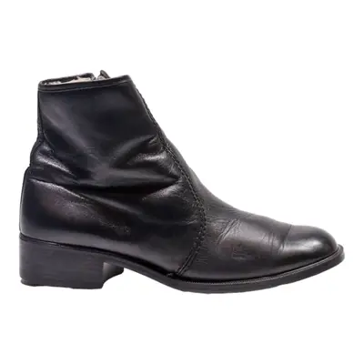 METZELER Ankle Boots Black Leather Womens UK 6.5