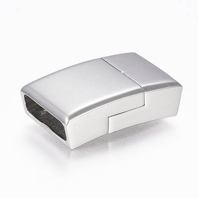 Tarnish Resistant 304 Stainless Steel Magnetic Clasps with Glue-in Ends