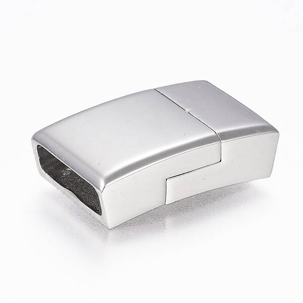 Tarnish Resistant 304 Stainless Steel Magnetic Clasps with Glue-in Ends