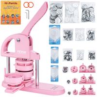 VEVOR 3-IN-1 Button Maker, 1/1.25/2.28 inch(25/32/58mm) Pin Maker, 300pcs Button Parts,Button Maker Machine with Panda Magic ...