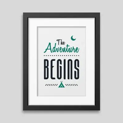 The adventure begins Framed poster Organiser