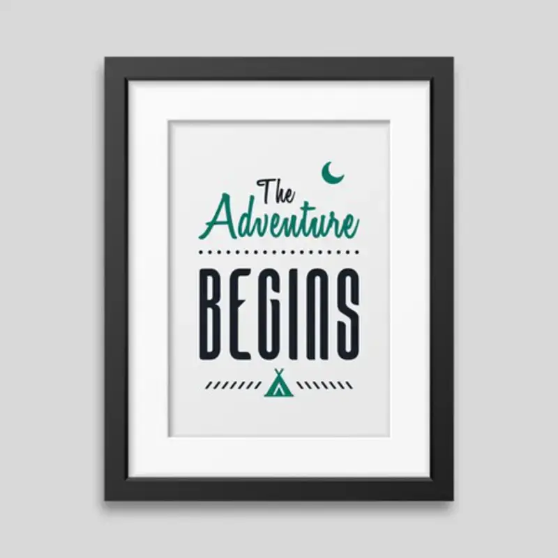 The adventure begins Framed poster Organiser