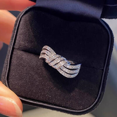 Rhodium Plated 925 Sterling Silver Finger Rings for Women