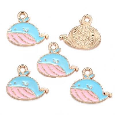 Sea Animal Alloy Enamel Pendants
