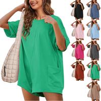 Yozazzy Womens Hot Shot Rompers Short Sleeve One Piece Shorts Jumpsuits Overall Activewear Tee with Pockets
