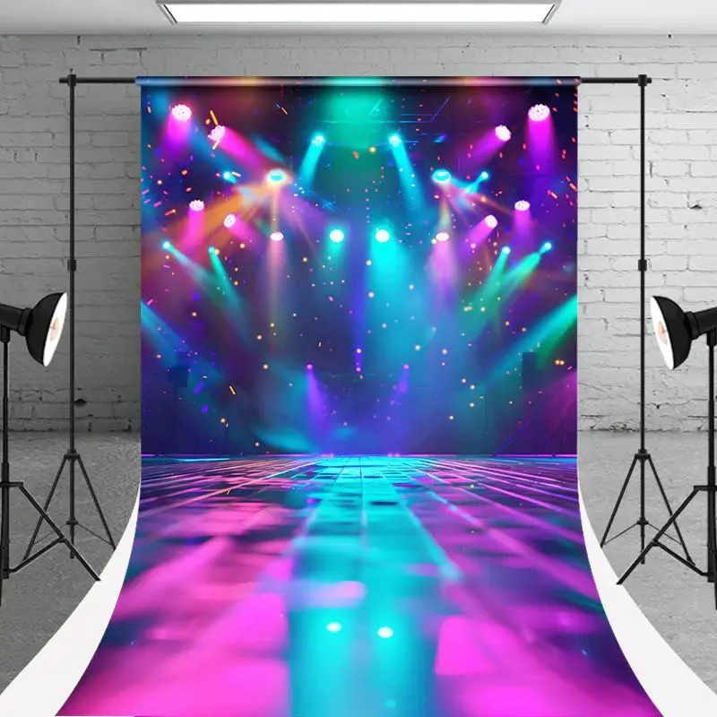 Disco Lights Party Sweep Backdrop For Photo Shoot - Aperturee