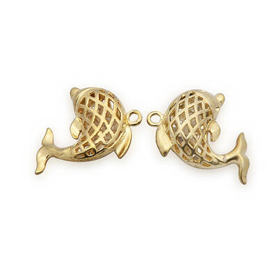Brass Dolphin Pendants