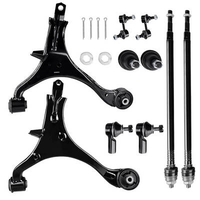 YITAMOTOR® Front Lower 10 PCS Control Arm Honda CR-V 2002-2006 -w/Ball Joint, Tie Rod End, Sway Bar End Link