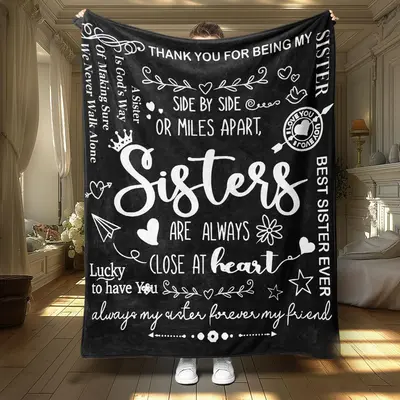 Letter Pattern Soft Blanket, 1/2 Counts Casual Soft Throw Blanket, Air-conditioned Room Blanket, Warm Nap Blanket for Home Of...