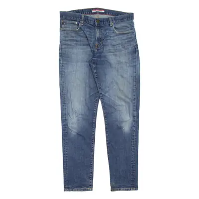 TOMMY HILFIGER Mens Jeans Blue Regular Straight Stone Wash W36 L32
