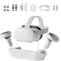 （Only Charger）Magnetic Charging Dock for Meta/Oculus Quest 2｜VR Headset & Controllers Dual Charger｜2 Rechargeable Bat...