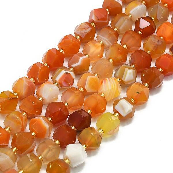 Natural Banded Agate Beads Strands