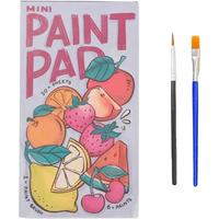 Fruit Themed Mini Watercolor Paint Pad, 1 Count Cute Pocket Watercolor Painting Book with Brush, Mini Paint Pad for Adults & ...